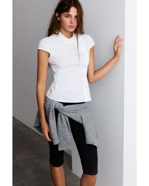 Pull&Bear Chemise Blanche Col Claudine - Gris