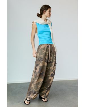 Pull&Bear Pantalon Parachute Imprimé - Multicolore