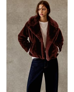Pull&Bear Korte Imitatiebontjas - Bruin