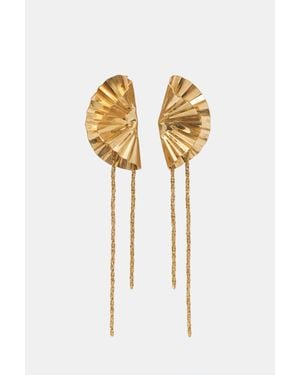 Pull&Bear Boucles D'Oreilles Fleur Chaînes - Blanc