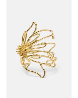 Pull&Bear Bracciale Rigido Fiore - Metallizzato