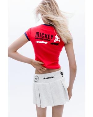 Pull&Bear Minijupe Plisée Disney X F1 - Rouge