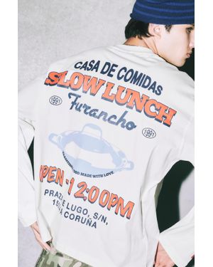 Pull&Bear Stwd T-Shirt Met Print - Grijs