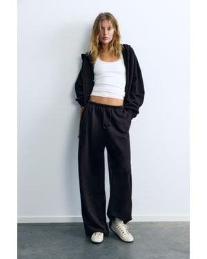 Pull&Bear Pantalon Jogger Chevilles Élastiquées - Noir