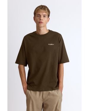 Pull&Bear T-Shirt Relaxed Fit Imprimé Avec Inscription - Marron