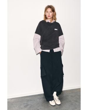 Pull&Bear T-Shirt Imprimé Numéro Stwd - Bleu