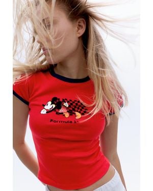 Pull&Bear T-Shirt Disney X F1 - Rouge