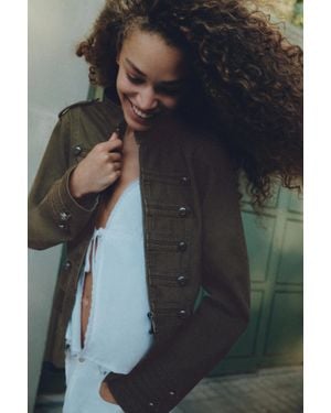 Pull&Bear Nauwsluitend Jack Met Houtje-Touwtjeknopen - Zwart