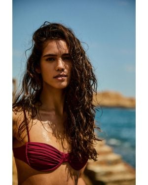 Pull&Bear Gedrapeerd Bikinibroekje - Rood