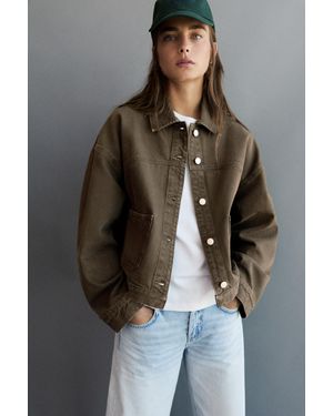Pull&Bear Sovracamicia Boxy - Marrone