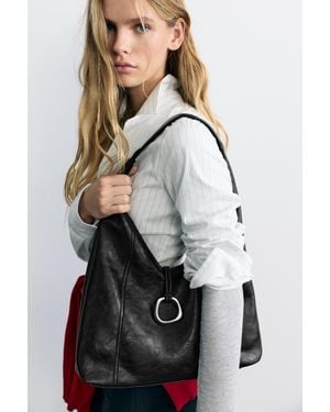 Pull&Bear Shopper Met Ring - Zwart