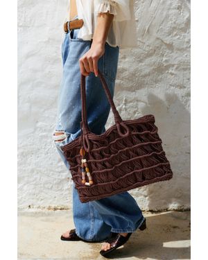 Pull&Bear Sac Cabas Ornement - Marron