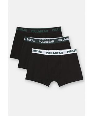 Pull&Bear Pacco Da 3 Boxer - Nero