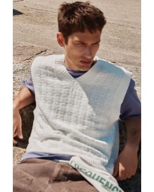 Pull&Bear Bouclé Gilet - Grijs