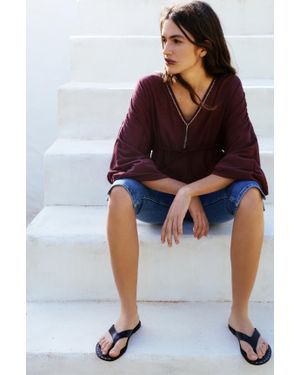 Pull&Bear Bordeaux Blouse Met Kralen - Meerkleurig