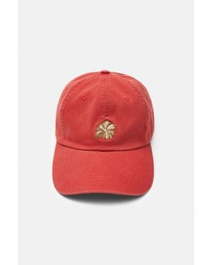 Pull&Bear Geborduurde Pet Met Hibiscusbloem - Rood