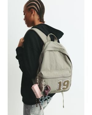 Pull&Bear Zaino Nylon Patch - Grigio