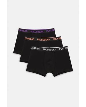 Pull&Bear 3-Pack Boxershorts - Zwart