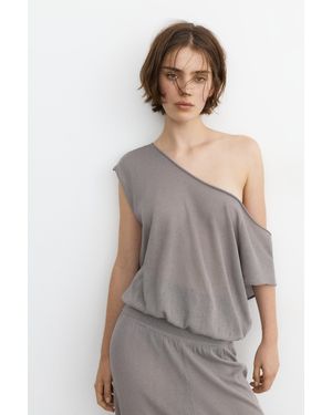 Pull&Bear Top À Taille Élastique - Gris
