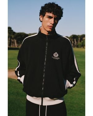 Pull&Bear Veste Col Montant À Panneaux - Noir