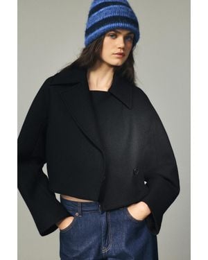 Pull&Bear Korte Jas Met Manteco-Wol - Zwart