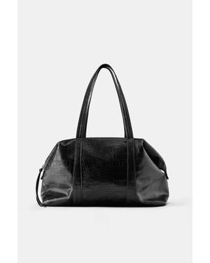 Pull&Bear Shopper Met Textuur - Blauw