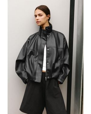 Pull&Bear Balloon Jack Met Leereffect - Grijs