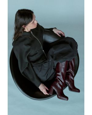 Pull&Bear Bottes Hautes À Talon Plateforme - Rouge