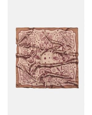 Pull&Bear Bandana Satinée Imprimé Fleurs - Rose