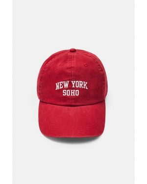 Pull&Bear Cappello Con Grafica New York - Rosso