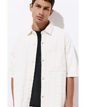 Pull&Bear Camicia Jacquard - Bianco