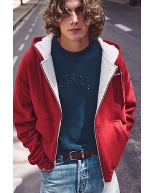 Pull&Bear Vest Met Capuchon En Print - Rood