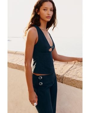 Pull&Bear Pantalon Boucles Latérales - Bleu