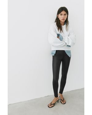Pull&Bear Pantalon Skinny Effet Similicuir - Gris