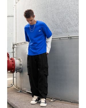 Pull&Bear Pantaloni Jogger Multitasche - Blu