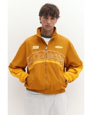 Pull&Bear Veste Color Block Effet Nylon - Orange