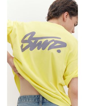 Pull&Bear T-Shirt Boxy Logo Stwd - Giallo