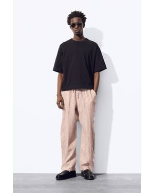 Pull&Bear 100% Linnen Joggingbroek - Blauw