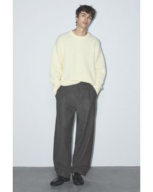 Pull&Bear Tailoring Broek Van Lakenstof - Wit