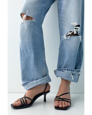 Pull&Bear Sandalen Met Gekruiste Bandjes - Blauw