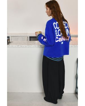 Pull&Bear Felpa Blu Stelle