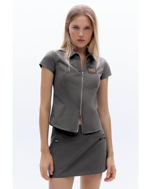 Pull&Bear Camicia Con Zip Disney X F1 - Nero