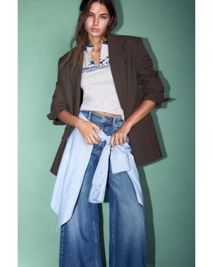 Pull&Bear Blazer Croisé - Bleu