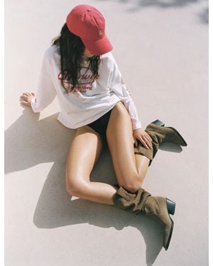 Pull&Bear Leren Cowboylaarzen - Blauw