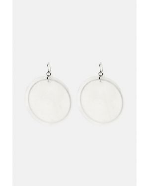 Pull&Bear Orecchini Asimmetrici Effetto Madreperla - Bianco
