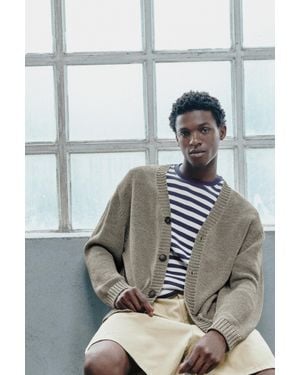 Pull&Bear Cardigan Misto Lino - Grigio