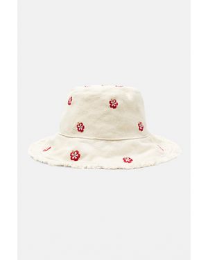 Pull&Bear Cappello Bucket Fiore Ibisco - Neutro