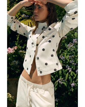 Pull&Bear Giacca Aderente A Pois - Verde