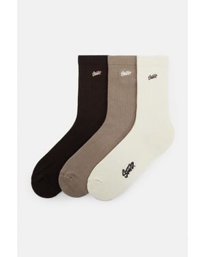 Pull&Bear Set 3 Paia Di Calzini Stwd - Bianco