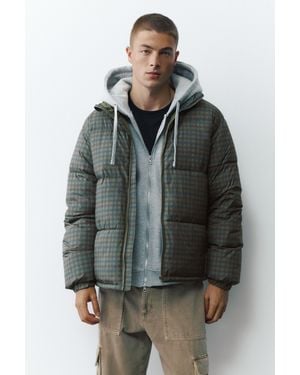 Pull&Bear Veste Matelassée Col Montant - Gris